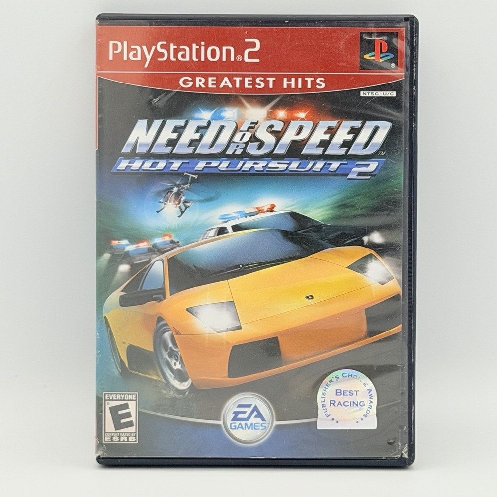 Sony PS2 Need for Speed Hot Pursuit 2 Case Only OS Black Excellent Greatest Hits